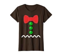 Gingerbread Man Costume Funny Children Kids Ginger Bread T-Shirt, Women, Brown, Medium