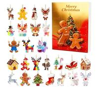 Gingerbread Man Countdown - 10.24 Inch 200g Set, Acrylic 24 Day Festive Decor, Flat Ornament Calendar For Children Adults Family | Classroom Wall Tree Desk Holiday Display Home Party Creative
