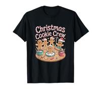 Gingerbread Man Cozy Baking Christmas Cookie Crew T-Shirt