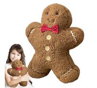 Gingerbread Man Cushion - Gingerbread Man Shaped Stuffed Pillows | Plush Cushion Gingerbread Man | Christmas Cushion, Creative Gingerbread Plush for Decoration, Couch Gingerbread House