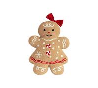 Gingerbread Man Cushion - Soft Festive Cushion, Cute Holiday Plush, Cosy Decorative Embellishment, Christmas Sofa Decoration with Smooth | for Chair, Couc