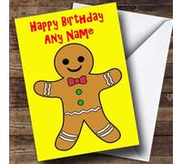 Gingerbread Man Customised Birthday Greetings Card- Birthday Cards/Children's Birthday Cards | Birthday Card | Children's Birthday Card | Birthday Card for Kids