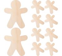 Gingerbread Man Cutouts 10pcs Unfinished Wooden