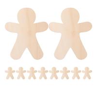 Gingerbread Man Cutouts Unfinished Wood 10pcs