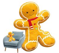 Gingerbread Man Decorative Cushion, Plush Christmas Decoration Toy - Decorative Cushion for Sofa, Bedroom, Office, Bed, Winter Season, Homeowner, Home, Living Room, Interior Designers