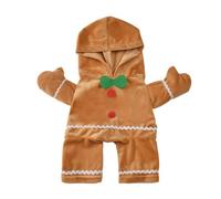 Gingerbread Man Dog Costume Christmas Holiday Pet Outfit, Cute Plush Dog Clothes With Hood, Soft Gingerbreads Man Hoodie For Small,Medium Dogs