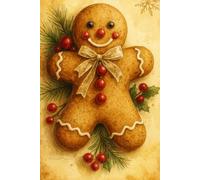 Gingerbread Man Journal: Christmas Lined Notebook 6×9 for Writing and Notes