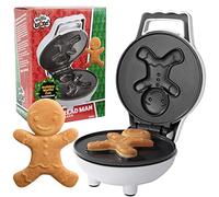 Gingerbread Man Mini Waffle Maker - Make Christmas Special for Kids with Cute 4" Waffle Iron, Electric Non-Stick Breakfast Device, Fun Gift for Holidays and Parties