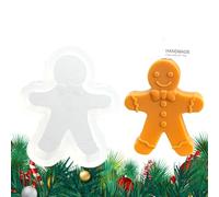 Gingerbread Man Mold - Washable Silicone 3D Candle Mold, Soft Resin DIY Mold | Perfect for DIY Christmas , Scented Candles, Chocolate, Baking, Crafts, Home Decoration and Creative Ur
