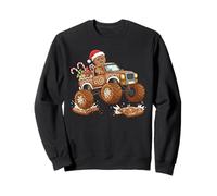 Gingerbread Man Monster Truck Christmas Cookie Funny Baking Sweatshirt