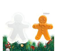 Gingerbread Man Mould - Gingerbread Man Candle Molds for Christmas - Silicone Resin Mould, Tear Resistant and Easy to Demold, Chocolate