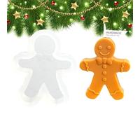 Gingerbread Man Mould - Gingerbread Man Silicone Mould 3D for Ornaments, Easy to Demicate Candle Moulds for DIY Chocolate, Easy to Demicate Candle Moulds for Chocolate