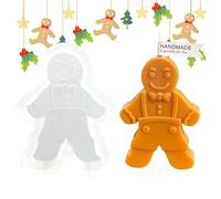 Gingerbread Man Mould - Silicone Mould | Reusable Gingerbread Man Molds | Soft Resin DIY Molds for Gift DIY Scented Candle Chocolate Plaster Ornaments