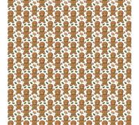 Gingerbread Man Pattern A4 Chocolate Transfer Sheet, Edible Decorating Sheet for White Chocolate (2 Sheets)