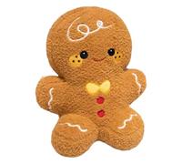 Gingerbread Man Pillow - Soft Plush Stuffed Christmas Decor for Couch & Bed, 9 Inch Lumbar Throw Pillow for Holiday Home Decor, Cute Christmas Accent for Living Room, Sofa and Dorm
