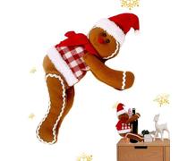 Gingerbread Man Plush Christmas Tree Decor - Cute Christmas Tree Decoration | Small Doll Pendant, Decorative Gingerbread Figurines, Ornaments for Decorations