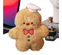 Gingerbread Man Plush Toy Cute Christmas Comfortable Hugging Pillow | Stuffed Gingerbread Cub for Women Girls Teens Wedding Holiday Fall Party