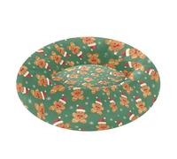 Gingerbread Man Santa Hat Christmas Pattern Pet Dog Beds Donut Cuddler fluffier Dog Pillow Bed for Pets Sleeping Small Size