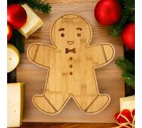 Gingerbread Man Shaped Bamboo Cheese Serving Board Christmas Chopping Board 36cm x 30cm