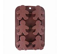 Gingerbread Man Silicone Mold - MoldFun Christmas Party Gingerbread Mold for Chocolates, Soaps, Cake Baking, Ice Cubes, Jello Shots, Muffins, Cookies