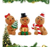 Gingerbread Man Statue | Mantel Christmas Ornament | Resin Art Decoration Ornament for Festive Indoor Home Shelf Mantel Display Holiday Spirit Bonsai
