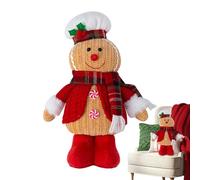 Gingerbread Man Stuffed Toy,Christmas Plush Soft Throw Pillows - Cute Fun Gingerbread Shaped Plush Toys for Sofa Christmas Party Decor Tree