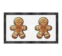 'Gingerbread Man With Bow Tie' Pet Feeding Mat (PM00025766)