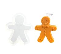 Gingerbread Men Set - Gingerbread Man Cookie Cutter Set | Easy Demold Reusable Holiday DIY Moulds | Silicone Molds Candle Molds Mold Easy to Demold for DIY Gift