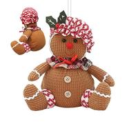 Gingerbread Ornament - Cloth 17x13cm | Interesting Christmas Tree Topper Appealing Gingerbread Men Figurine | Cute Holiday Decoration For Tree Table Mantel Kitchen Party And Festive Seasonal Home Dis