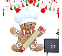 Gingerbread Ornaments,Festive Holiday Seasonal Figurine - Christmas Tree Gingerbread Man Decoration - for Door Wall Living Room Bedroom Kitchen Home
