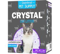 Gingerbread Pet Supply Crystal Cat Litter - Lavender Scented Silica Gel Crystals, Maximum Odor Control, Low Dust, Non-Clumping & Long Lasting, 7 lb Box (2 Bags)