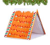 Gingerbread Play Tent - 115x84cm Children's Holiday Hut, Festive Indoor Playhouse, Christmas Tunnel Fort | Seasonal Activity Center with Family Photos, North Pole Decor