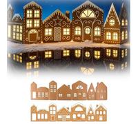 Gingerbread Playhouse Christmas Gingerbread House Decorations Christmas Cardboard Castle with Candy Arch Xmas Party Decoration Box Fort for Xmas Winter Birthday Holiday Party