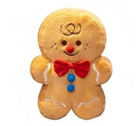 Gingerbread Plush,17Inch Christmas Cushion - Gingerbread Shaped Plush Throw Pillows - for Family Friends Kids Party Home Festive Holiday Bedroom Living Room Sofa Chair