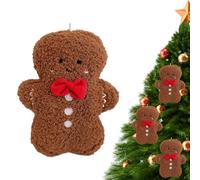 Gingerbread Plush 7 Inches - Gingerbread Throw Pillow,Stuffed Decorations Ornaments for Holiday Home Party Couch Sofa Chair Door Table Window Festive Christmas Tree