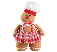 Gingerbread Plush, Gingerbread Plush with Clothes On Standing Posture Decor Stuffed Adorable Christmas Decoration for Home, Party, Carnival, Woman