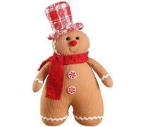 Gingerbread Plush, Gingerbread Plush with Clothes On Standing Posture Decor Stuffed Adorable Christmas Decoration for Home, Party, Carnival, Man