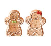 Gingerbread Salt and Pepper Shakers, Cute Christmas Kitchen Decoration | Gingerbread Man Shaker Set for Kitchen Cabinet, Dining Table, Home, Restaurant and Christmas Party Decor