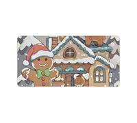 Gingerbread Small Home Keyboard Mat Large Gaming Mouse Pad, Anti-Slip Desk Mat for Desktop Desk Work/Home Writing Mat 11.8 * 23.6 Inches