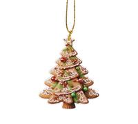 Gingerbread Stack Christmas Tree Ornament, Creative Gingerbread Cookie Hanging Tree Decor Cute Christmas Ginger Bread Decoration for Family Teachers Friends Holiday Present