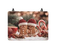 Gingerbread Stove Top Cover for Electric Stove, Christmas Festive Candy Cane Cinnamon Christmas Red Washable Oven Top Cover for Electric Cottage Kitchen Decor 28x20 Inch