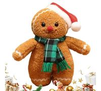Gingerbread Stuffed Toy Soft Cute Comfort Christmas Throw Pillows