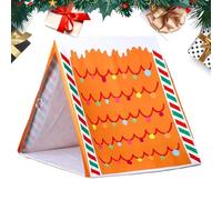 Gingerbread Tent - Indoor Game House, Detachable Holiday, Play Party Shelter, Multi Purpose Fun, Portable Tent, Christmas Playhouse for Farmhouse, Attic, Study, Living Room, Kid's Room