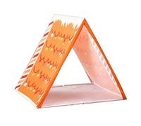 Gingerbread Tent, Kids Playhouse for Indoor, Colorful Candy Pattern, Festive Holiday Look, Lightweight Foldable Structure, Easy Assemble Function, Creative Accessory for Party 43.7x37.4x37.4 Inches