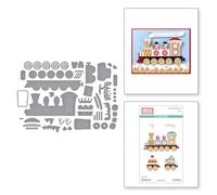Gingerbread Train Etched Dies from The Candy Christmas Collection by Stamperia