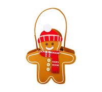 Gingerbread Treat Bag - Holiday party company favorite the pouch presents for birthday, party favors with cute season design, reusable organizer for e