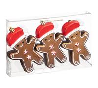 Gingerbread Tree Decorations 3pk - Add Some Festive Fun To Your Christmas Tre With These Gingerbread Tre Decorations - An Adorable And Uplifting Addition To Your Seasonal Celebrations