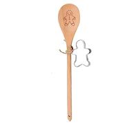 Gingerbread Wooden Spoon Baking Set with Reusable Gift Tags - Add a Personal Touch, Reduce Waste This Christmas Season - Perfect for Secret Santa