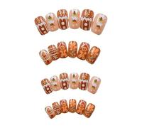 Gingerbreads Man Press On Nails Christmas Artificial Nail Winter False Nais