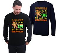 Gingers Are For Life Jumper Not Just For Christmas Funny Gingers Bread Joke Xmas Festive Adult Kids Gift Sweatshirt Top (Black, 9 Years)